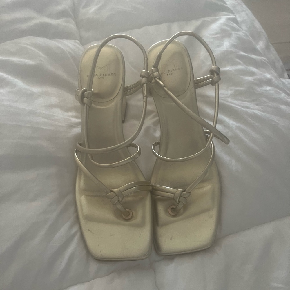 Marc Jacob gold heels.  Stunning & elegant wear with shorts, dresses & pants